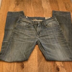 Buffalo David Bitton Slim Straight Jeans - Medium Blue